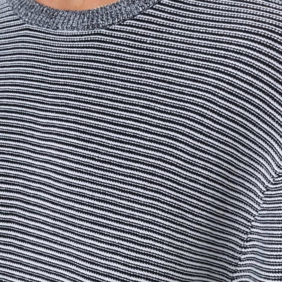 NWT Barney Cools Breton Crew Knit Black Slub Size Small - Picture 3 of 8